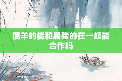属羊的能和属猪的在一起能合作吗