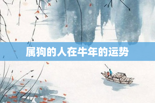 属狗的人在牛年的运势