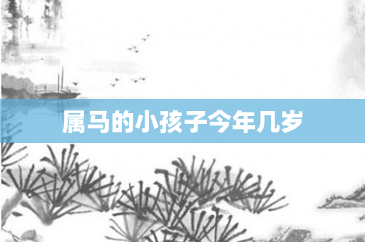 属马的小孩子今年几岁