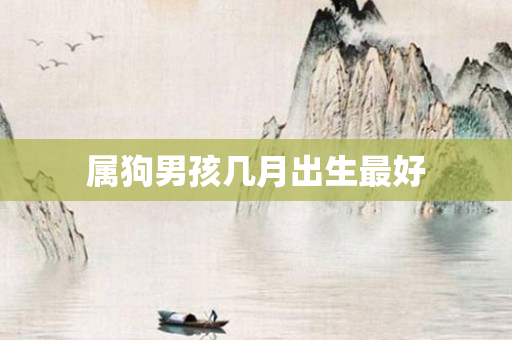 属狗男孩几月出生更好