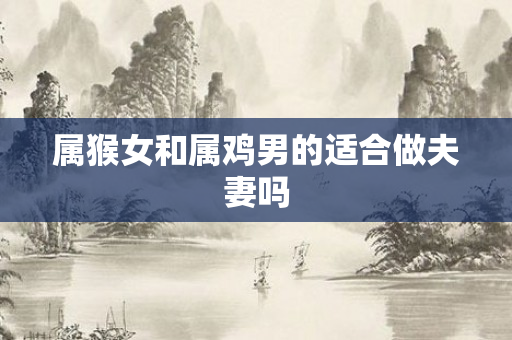 属猴女和属鸡男的适合做夫妻吗