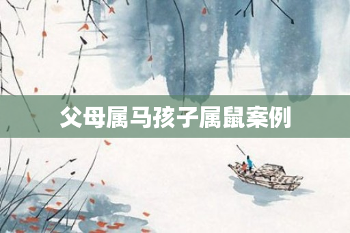 父母属马孩子属鼠案例