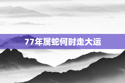 77年属蛇何时走大运