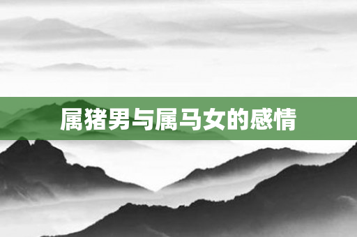 属猪男与属马女的感情