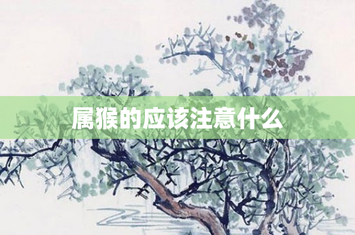 属猴的应该注意什么