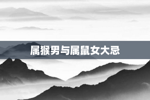 属猴男与属鼠女大忌