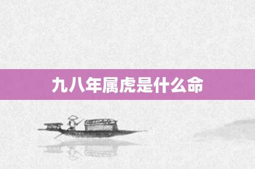 九八年属虎是什么命