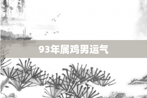 93年属鸡男运气
