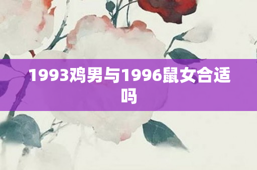1993鸡男与1996鼠女合适吗