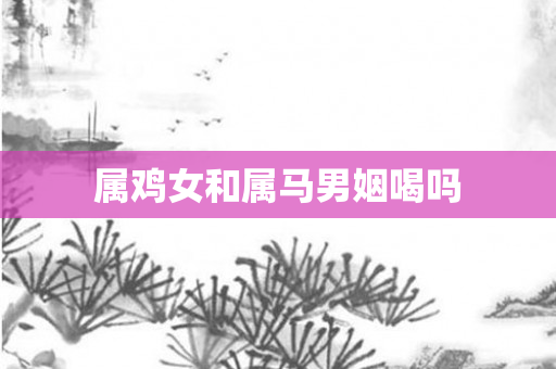 属鸡女和属马男姻喝吗