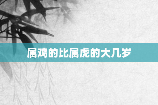 属鸡的比属虎的大几岁