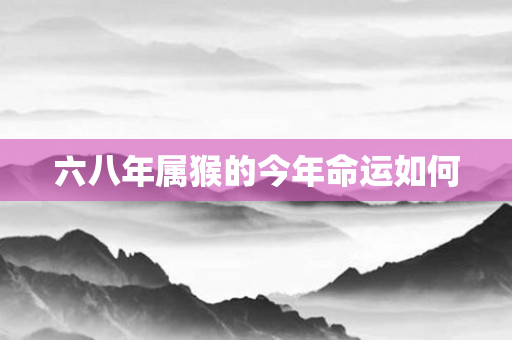 六八年属猴的今年命运如何