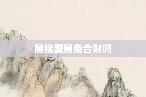 属猪跟属兔合财吗