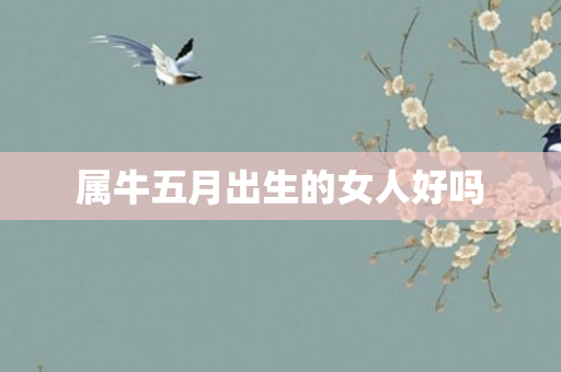 属牛五月出生的女人好吗
