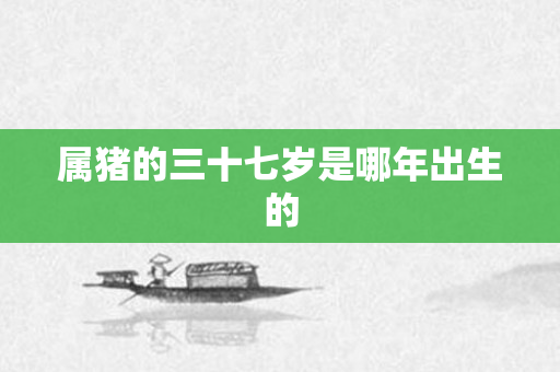 属猪的三十七岁是哪年出生的