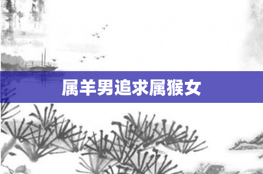 属羊男追求属猴女