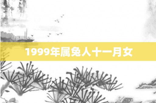 1999年属兔人十一月女