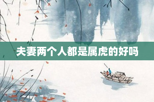 夫妻两个人都是属虎的好吗