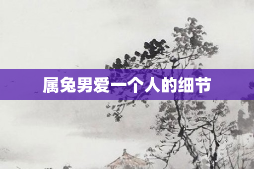 属兔男爱一个人的细节