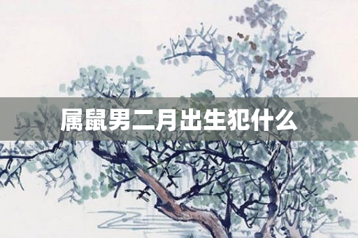 属鼠男二月出生犯什么