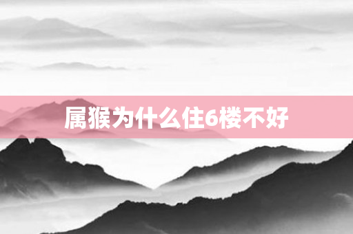 属猴为什么住6楼不好
