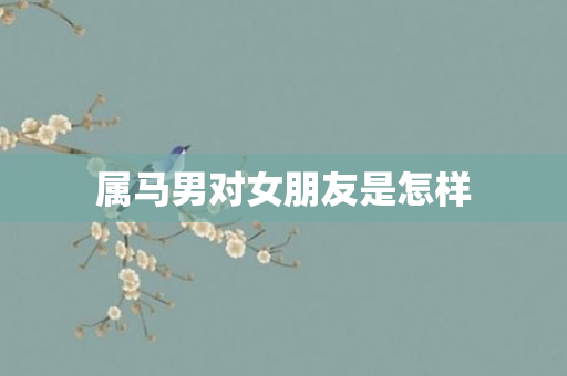 属马男对女朋友是怎样