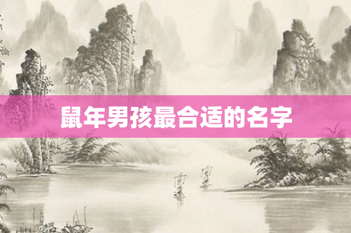 鼠年男孩最合适的名字