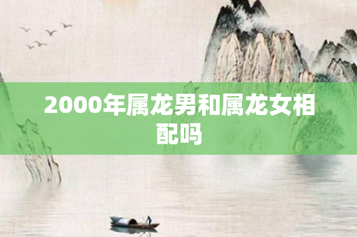 2000年属龙男和属龙女相配吗