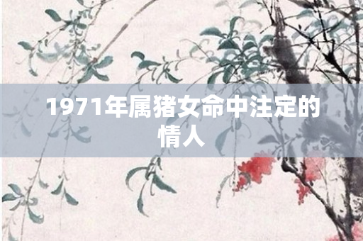1971年属猪女命中注定的情人