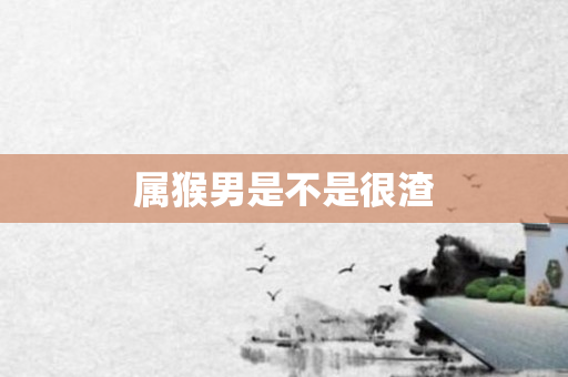 属猴男是不是很渣