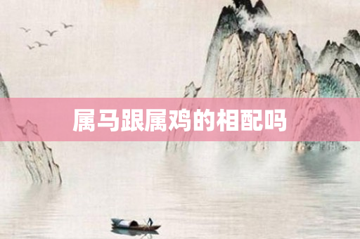 属马跟属鸡的相配吗