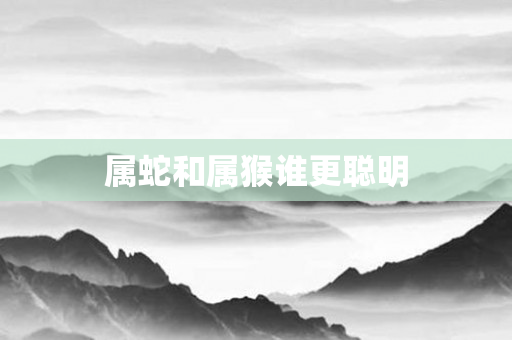 属蛇和属猴谁更聪明