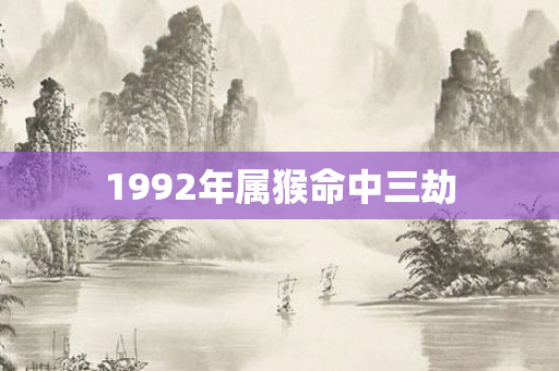1992年属猴命中三劫
