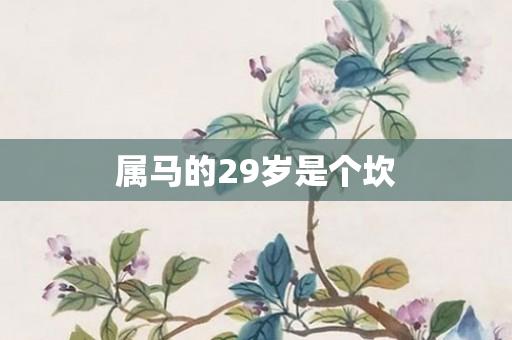 属马的29岁是个坎