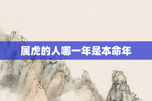 属虎的人哪一年是本命年