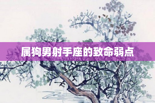 属狗男射手座的致命弱点