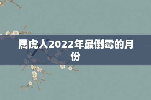 属虎人2022年最倒霉的月份