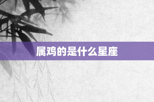 属鸡的是什么星座