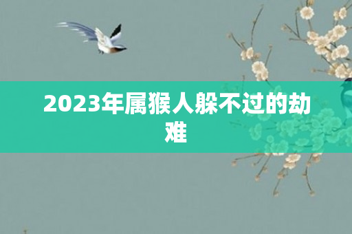 2023年属猴人躲不过的劫难