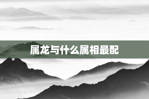 属龙与什么属相最配