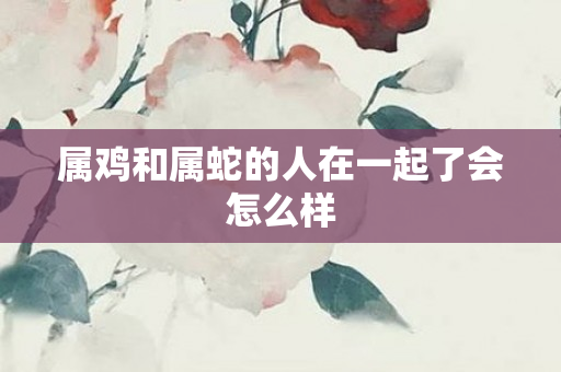 属鸡和属蛇的人在一起了会怎么样
