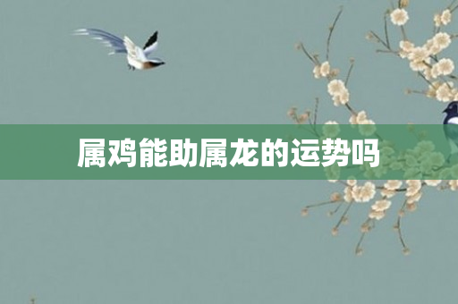 属鸡能助属龙的运势吗