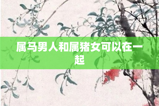 属马男人和属猪女可以在一起