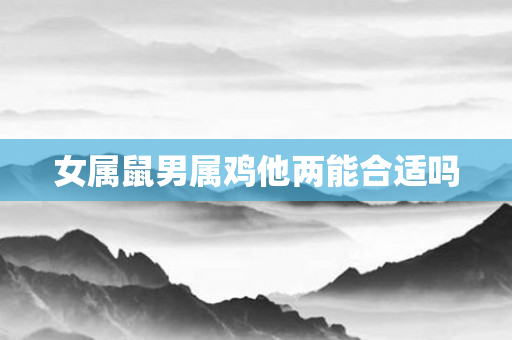 女属鼠男属鸡他两能合适吗