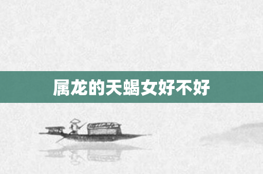 属龙的天蝎女好不好
