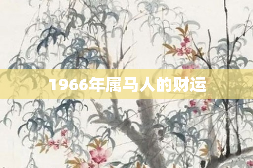 1966年属马人的财运