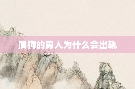 属狗的男人为什么会出轨