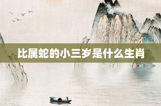 比属蛇的小三岁是什么生肖
