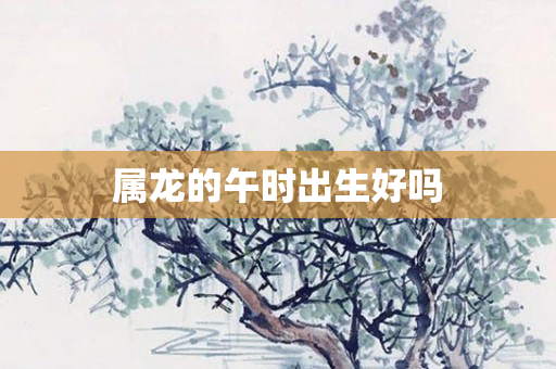 属龙的午时出生好吗