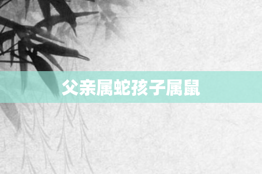 父亲属蛇孩子属鼠
